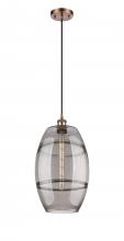 Innovations Lighting 516-1P-AC-G557-10SM - Vaz - 1 Light - 10 inch - Antique Copper - Cord hung - Mini Pendant