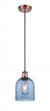 Innovations Lighting 516-1P-AC-G558-6BL - Bella - 1 Light - 6 inch - Antique Copper - Cord hung - Mini Pendant