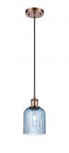 Innovations Lighting 516-1P-AC-G559-5BL - Bridal Veil - 1 Light - 5 inch - Antique Copper - Cord hung - Mini Pendant