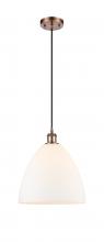 Innovations Lighting 516-1P-AC-GBD-121 - Bristol - 1 Light - 12 inch - Antique Copper - Cord hung - Mini Pendant