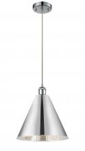 Innovations Lighting 516-1P-PC-MBC-16-PC - Berkshire - 1 Light - 16 inch - Polished Chrome - Cord hung - Mini Pendant