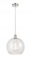 Innovations Lighting 516-1P-PN-G124-12 - Athens - 1 Light - 12 inch - Polished Nickel - Cord hung - Mini Pendant