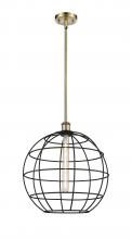 Innovations Lighting 516-1S-AB-CE-16-BK - Lake Placid - 1 Light - 16 inch - Antique Brass - Mini Pendant