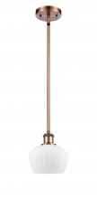 Innovations Lighting 516-1S-AC-G91 - Fenton - 1 Light - 7 inch - Antique Copper - Mini Pendant