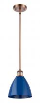 Innovations Lighting 516-1S-AC-MBD-75-BL - Plymouth - 1 Light - 8 inch - Antique Copper - Pendant