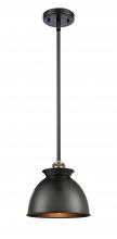 Innovations Lighting 516-1S-BAB-M14-BK - Adirondack - 1 Light - 8 inch - Black Antique Brass - Mini Pendant