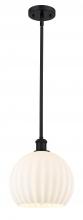 Innovations Lighting 516-1S-BK-G1217-10WV - White Venetian - 1 Light - 10 inch - Matte Black - Mini Pendant