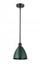 Innovations Lighting 516-1S-BK-MBD-75-GR - Plymouth - 1 Light - 8 inch - Matte Black - Pendant