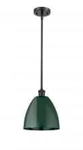 Innovations Lighting 516-1S-BK-MBD-9-GR - Plymouth - 1 Light - 9 inch - Matte Black - Pendant