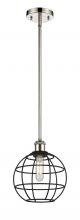 Innovations Lighting 516-1S-PN-CE-8-BK - Lake Placid - 1 Light - 8 inch - Polished Nickel - Mini Pendant