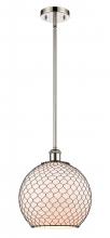 Innovations Lighting 516-1S-PN-G121-10CBK - Farmhouse Chicken Wire - 1 Light - 10 inch - Polished Nickel - Mini Pendant