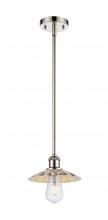 Innovations Lighting 516-1S-PN-M17-PN - Scallop - 1 Light - 8 inch - Polished Nickel - Mini Pendant