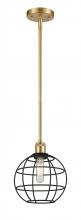 Innovations Lighting 516-1S-SG-CE-8-BK - Lake Placid - 1 Light - 8 inch - Satin Gold - Mini Pendant