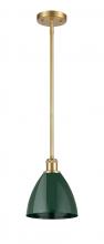 Innovations Lighting 516-1S-SG-MBD-75-GR - Plymouth - 1 Light - 8 inch - Satin Gold - Pendant