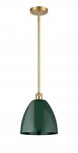 Innovations Lighting 516-1S-SG-MBD-9-GR - Plymouth - 1 Light - 9 inch - Satin Gold - Pendant