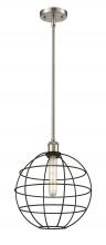 Innovations Lighting 516-1S-SN-CE-12-BK - Lake Placid - 1 Light - 12 inch - Satin Nickel - Mini Pendant