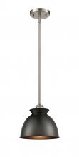 Innovations Lighting 516-1S-SN-M14-BK - Adirondack - 1 Light - 8 inch - Brushed Satin Nickel - Mini Pendant