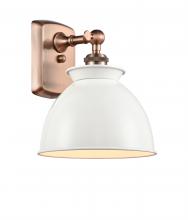 Innovations Lighting 516-1W-AC-M14-W - Adirondack - 1 Light - 8 inch - Antique Copper - Sconce