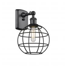 Innovations Lighting 516-1W-BK-CE-8-BK - Lake Placid - 1 Light - 8 inch - Matte Black - Sconce