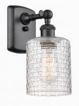 Innovations Lighting 516-1W-BK-G112C-5CL - Cobbleskill - 1 Light - 5 inch - Matte Black - Sconce