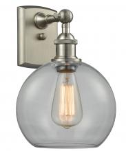 Innovations Lighting 516-1W-SN-G122C-8CL - Athens - 1 Light - 8 inch - Brushed Satin Nickel - Sconce