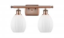 Innovations Lighting 516-2W-AC-G81 - Eaton - 2 Light - 16 inch - Antique Copper - Bath Vanity Light