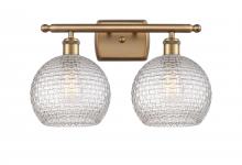 Innovations Lighting 516-2W-BB-G122C-8CL - Athens - 2 Light - 18 inch - Brushed Brass - Bath Vanity Light