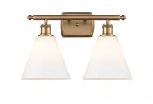 Innovations Lighting 516-2W-BB-GBC-81 - Berkshire - 2 Light - 18 inch - Brushed Brass - Bath Vanity Light