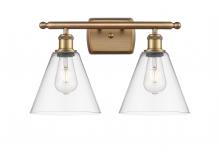 Innovations Lighting 516-2W-BB-GBC-82 - Berkshire - 2 Light - 18 inch - Brushed Brass - Bath Vanity Light