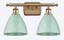 Innovations Lighting 516-2W-BB-MBD-75-SF - Plymouth - 2 Light - 18 inch - Brushed Brass - Bath Vanity Light