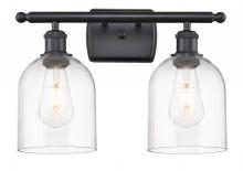 Innovations Lighting 516-2W-BK-G558-6CL - Bella - 2 Light - 16 inch - Matte Black - Bath Vanity Light