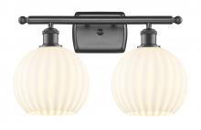 Innovations Lighting 516-2W-OB-G1217-8WV - White Venetian - 2 Light - 18 inch - Oil Rubbed Bronze - Bath Vanity Light