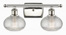 Innovations Lighting 516-2W-PN-G555-6CL - Ithaca - 2 Light - 16 inch - Polished Nickel - Bath Vanity Light