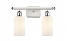 Innovations Lighting 516-2W-WPC-G801 - Clymer - 2 Light - 14 inch - White Polished Chrome - Bath Vanity Light