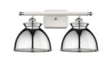  516-2W-WPC-M14-PC - Adirondack - 2 Light - 18 inch - White Polished Chrome - Bath Vanity Light