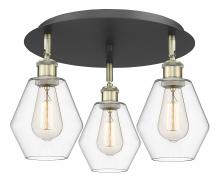 Innovations Lighting 516-3C-BAB-G652-6 - Cindyrella - 3 Light - 18 inch - Black Antique Brass - Flush Mount