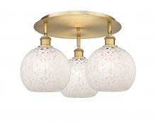 Innovations Lighting 516-3C-BB-G1216-8WM - White Mouchette - 3 Light - 20 inch - Brushed Brass - Flush Mount