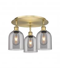 Innovations Lighting 516-3C-BB-G558-6SM - Bella - 3 Light - 17 inch - Brushed Brass - Flush Mount