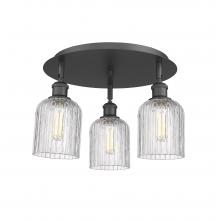 Innovations Lighting 516-3C-BK-G559-5CL - Bridal Veil - 3 Light - 17 inch - Matte Black - Flush Mount