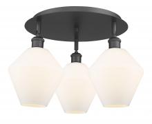 Innovations Lighting 516-3C-BK-G651-8 - Cindyrella - 3 Light - 20 inch - Matte Black - Flush Mount