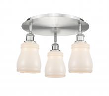 Innovations Lighting 516-3C-SN-G391 - Ellery - 3 Light - 17 inch - Satin Nickel - Flush Mount