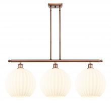 Innovations Lighting 516-3I-AC-G1217-12WV - White Venetian - 3 Light - 39 inch - Antique Copper - Stem Hung - Island Light