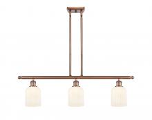 Innovations Lighting 516-3I-AC-G559-5GWH - Bridal Veil - 3 Light - 36 inch - Antique Copper - Cord hung - Island Light