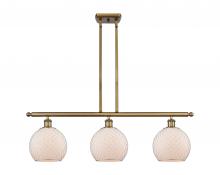 Innovations Lighting 516-3I-BB-G121-8CSN - Farmhouse Chicken Wire - 3 Light - 36 inch - Brushed Brass - Cord hung - Island Light