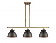 Innovations Lighting 516-3I-BB-M14-BK - Adirondack - 3 Light - 36 inch - Brushed Brass - Cord hung - Island Light