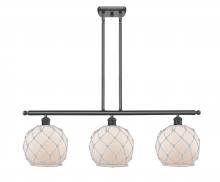 Innovations Lighting 516-3I-BK-G121-8RW - Farmhouse Rope - 3 Light - 36 inch - Matte Black - Cord hung - Island Light