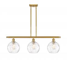 Innovations Lighting 516-3I-SG-G1215-8 - Athens Water Glass - 3 Light - 36 inch - Satin Gold - Cord hung - Island Light