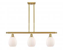 Innovations Lighting 516-3I-SG-G81 - Eaton - 3 Light - 36 inch - Satin Gold - Cord hung - Island Light