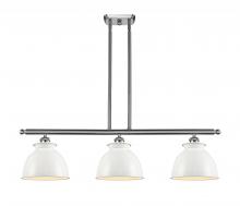 Innovations Lighting 516-3I-SN-M14-W - Adirondack - 3 Light - 36 inch - Brushed Satin Nickel - Cord hung - Island Light