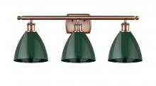 Innovations Lighting 516-3W-AC-MBD-75-GR - Plymouth - 3 Light - 28 inch - Antique Copper - Bath Vanity Light